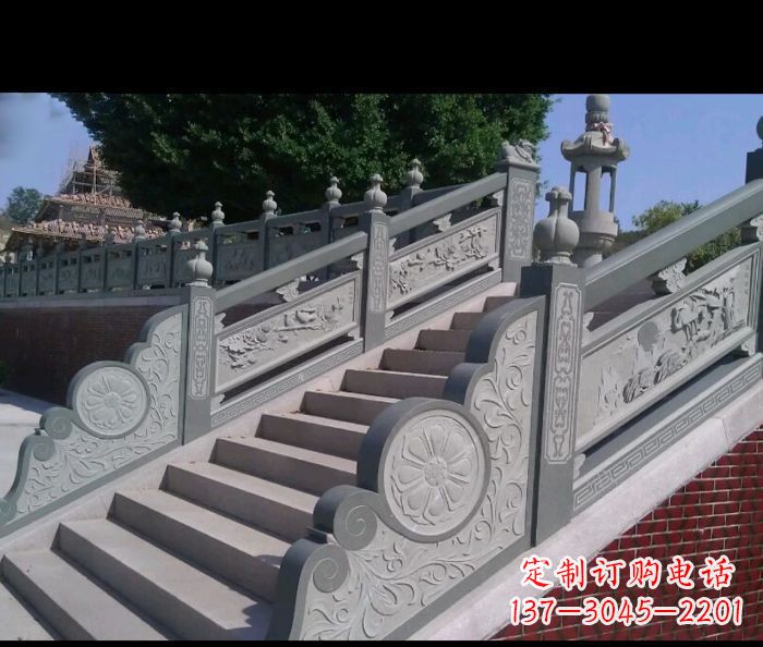 宜宾园林景观大理石栏板雕塑 (4)