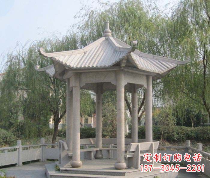 宜宾园林景观大理石凉亭石雕