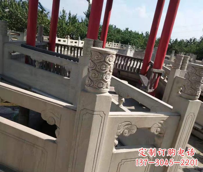 宜宾园林景观大理石桥栏板石雕 (3)