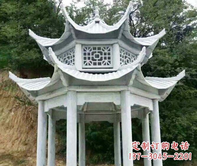 宜宾园林景观多层凉亭石雕