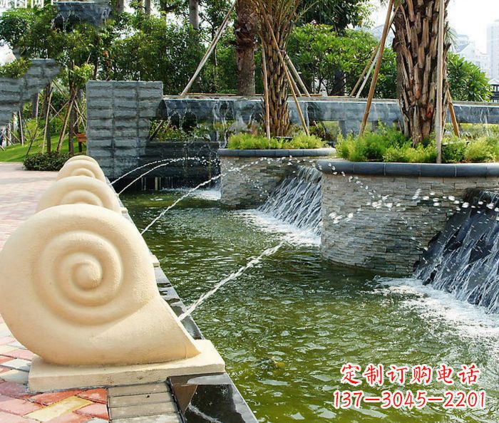 宜宾园林景观蜗牛喷泉石雕