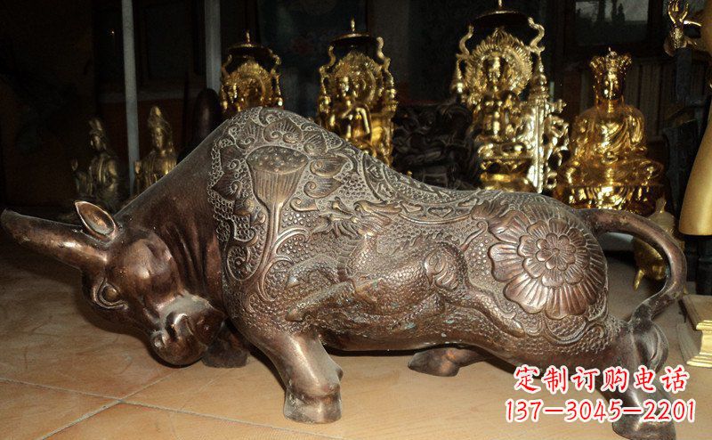 宜宾园林拓荒牛景观铜雕