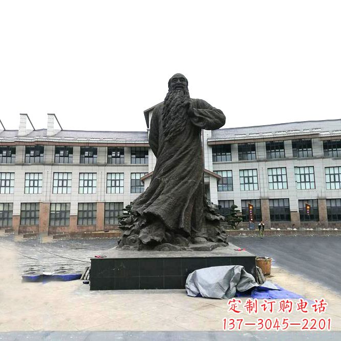 宜宾张大千铜雕塑像-景区广场名人雕塑