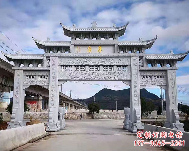 宜宾张掖石雕牌坊雕刻