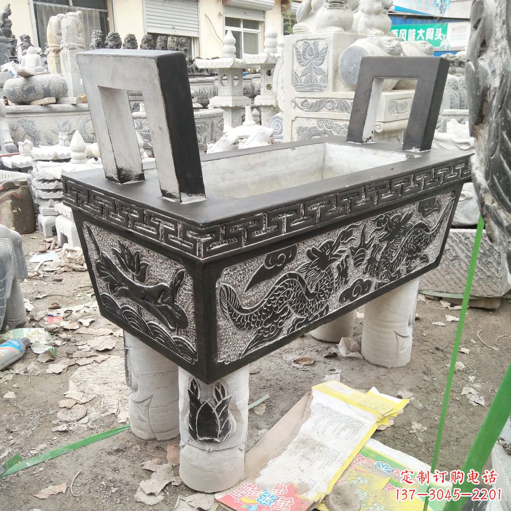 宜宾长方形石雕香炉