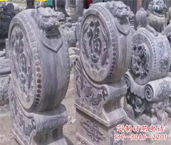 宜宾招财石门墩仿古抱鼓石