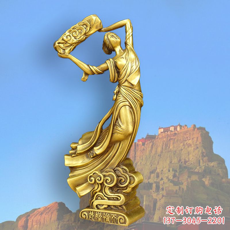宜宾中国上古传说“女娲补天”铸铜雕塑