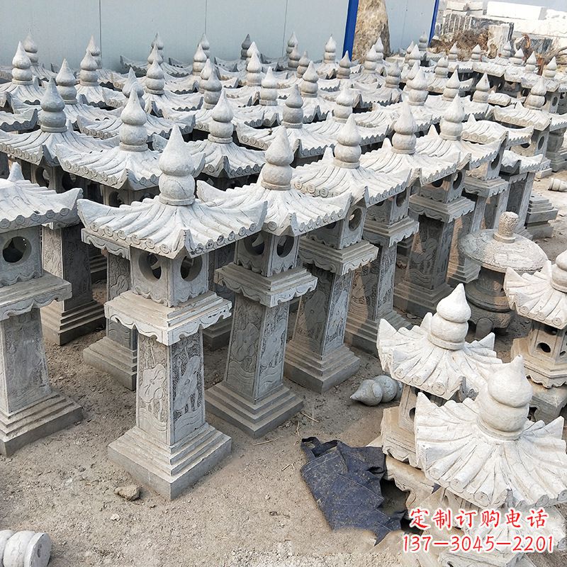 宜宾中式青石灯笼雕塑