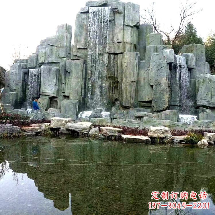 宜宾中式园林流水假山雕塑
