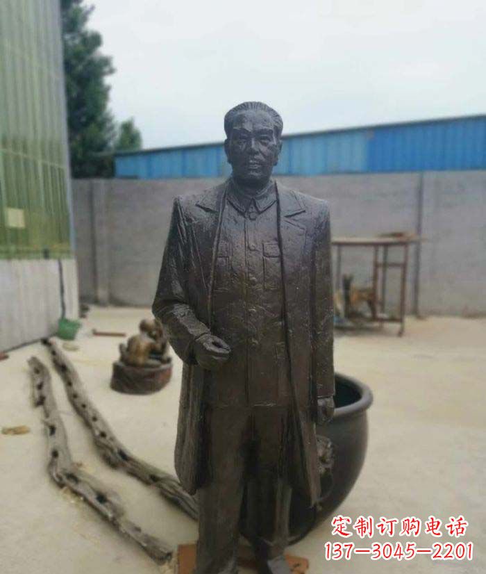 宜宾周恩来铜雕 (2)