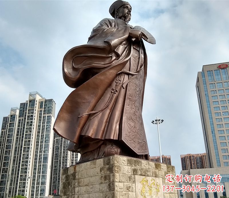 宜宾诸葛亮人物铜雕