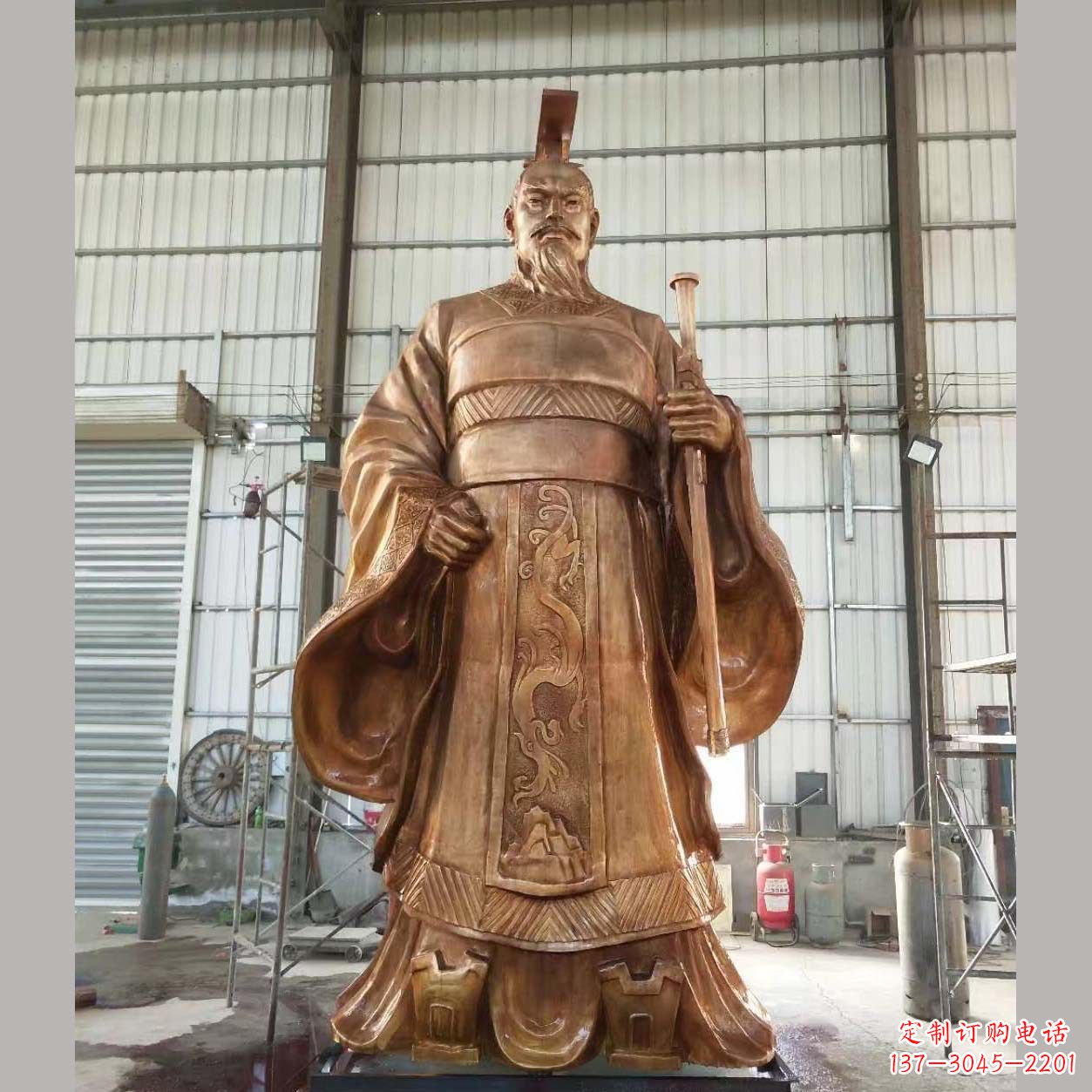 宜宾铸铜汉武帝雕塑