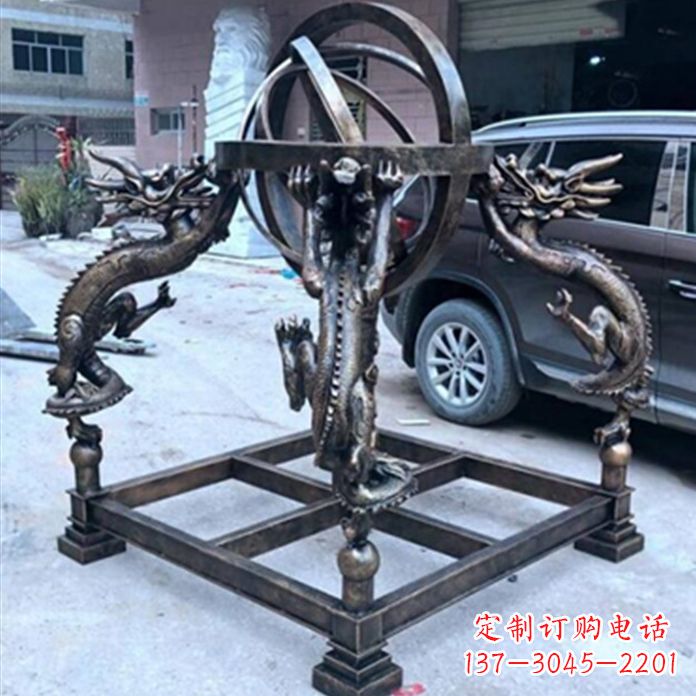 宜宾铸铜浑天仪景观雕塑摆件