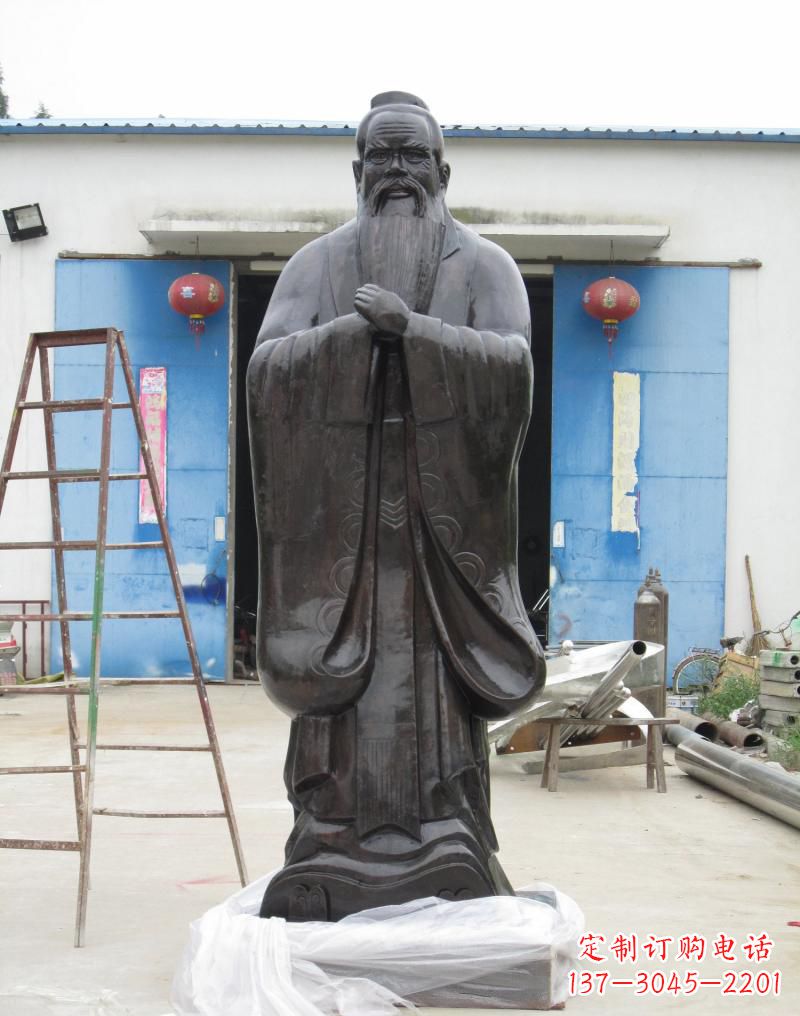宜宾铸铜孔子摆件