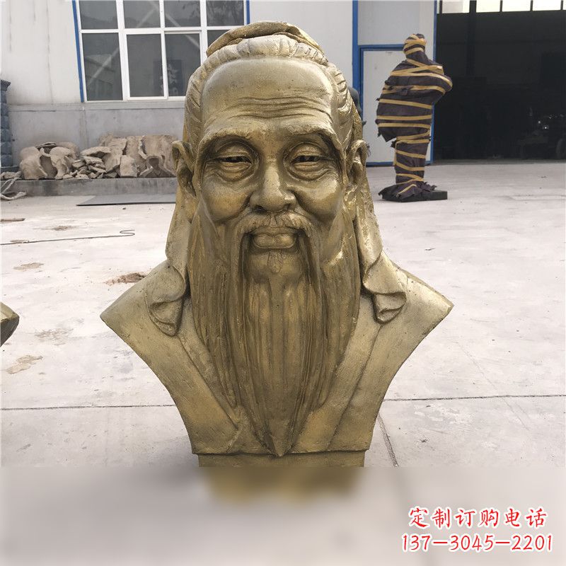 宜宾铸铜孔子胸像雕塑