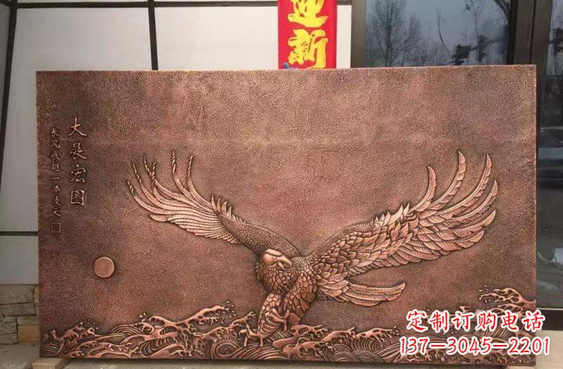 宜宾铸铜老鹰浮雕