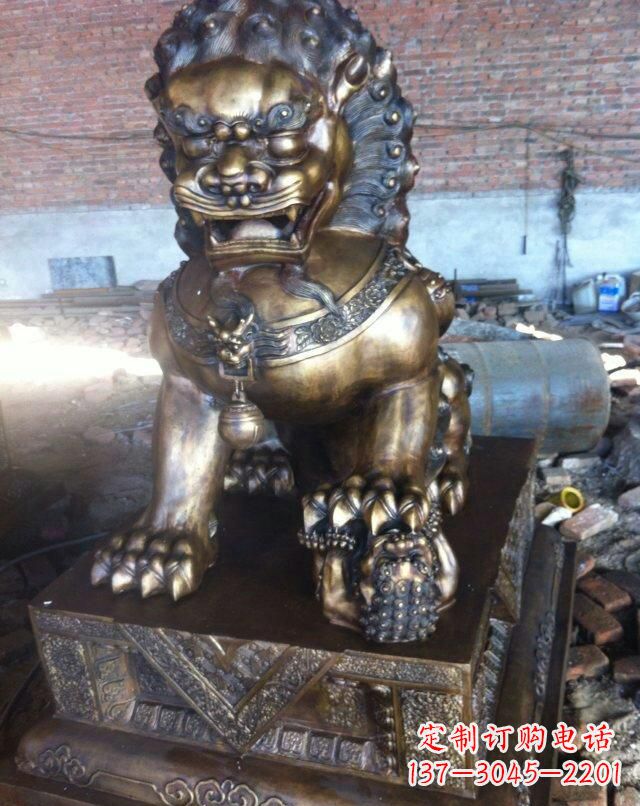 宜宾铸铜母子狮子雕塑