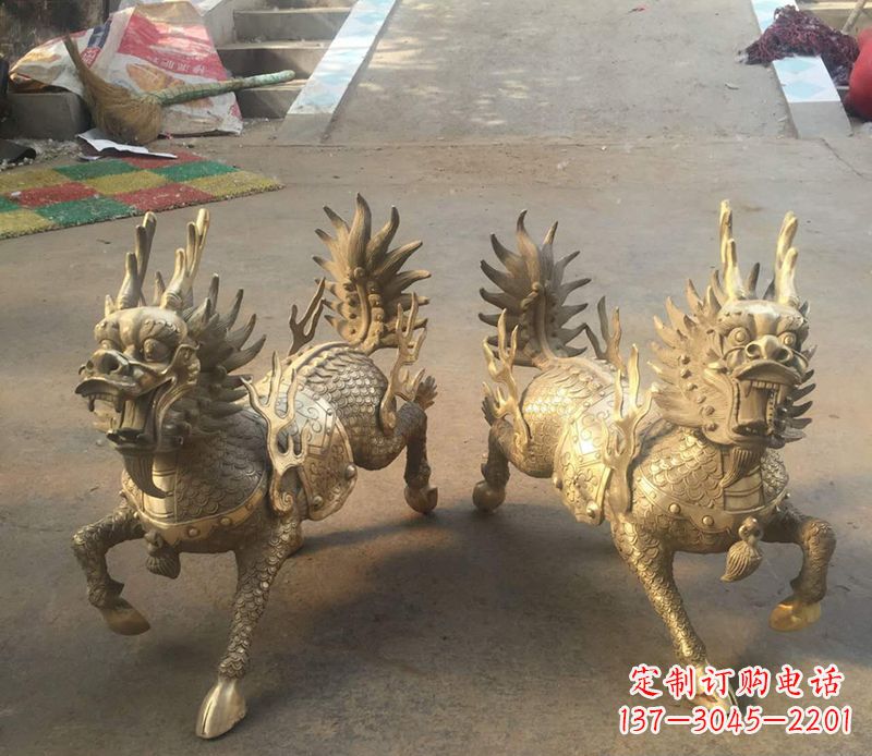 宜宾铸铜麒麟雕塑 (2)