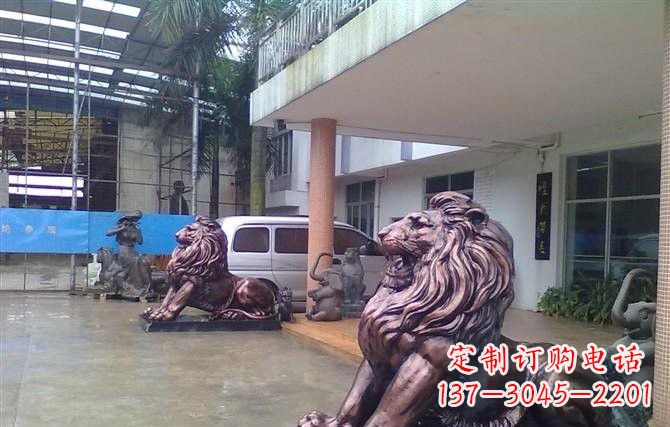 宜宾紫铜西洋狮子铜雕