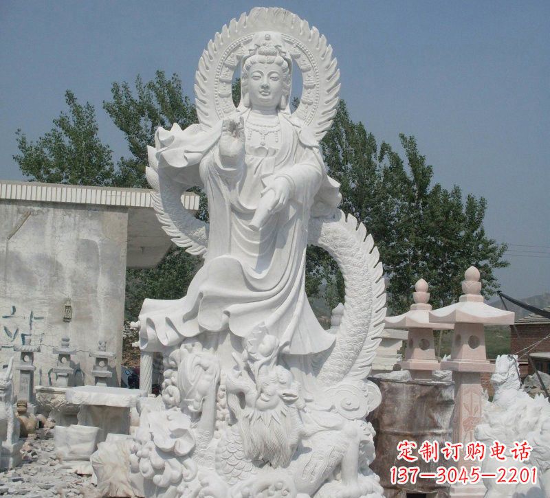 宜宾宗教庙宇乘龙观音石雕