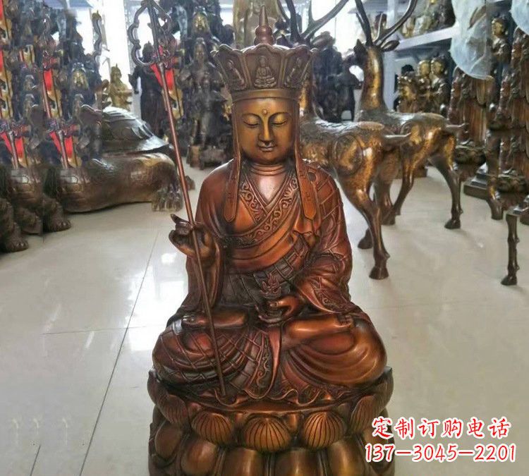 宜宾坐式地藏菩萨铜雕